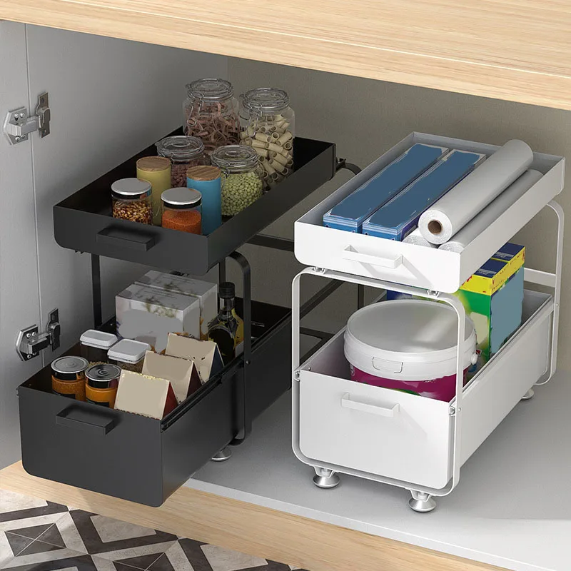 2 Layer Sink Pull-out Rack Sliding Seasoning Bottle Holder Kitchen Dish Countertop Cabinet Multifunctional Floor Storage Rack
2 Layer Sink Pull-out Rack Sliding Seasoning Bottle Holder Kitchen Dish Countertop Cabinet Multifunctional Floor Storage Rack