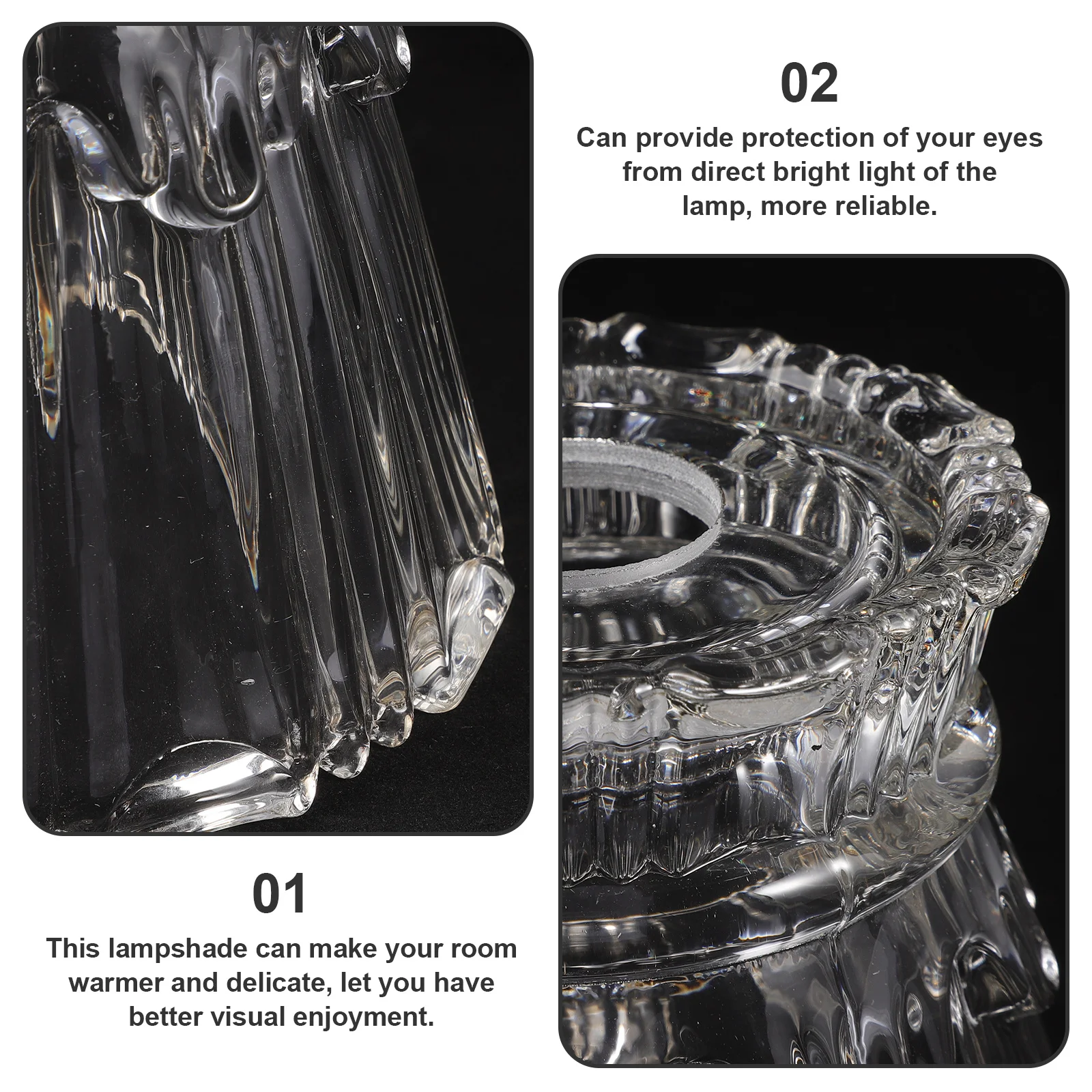 Transparent Glass Lampshade Replacement Pendant Lamp Cover Durable Artistic Design for Home Bedroom Kitchen Living Room
Transparent Glass Lampshade Replacement Pendant Lamp Cover Durable Artistic Design for Home Bedroom Kitchen Living Room