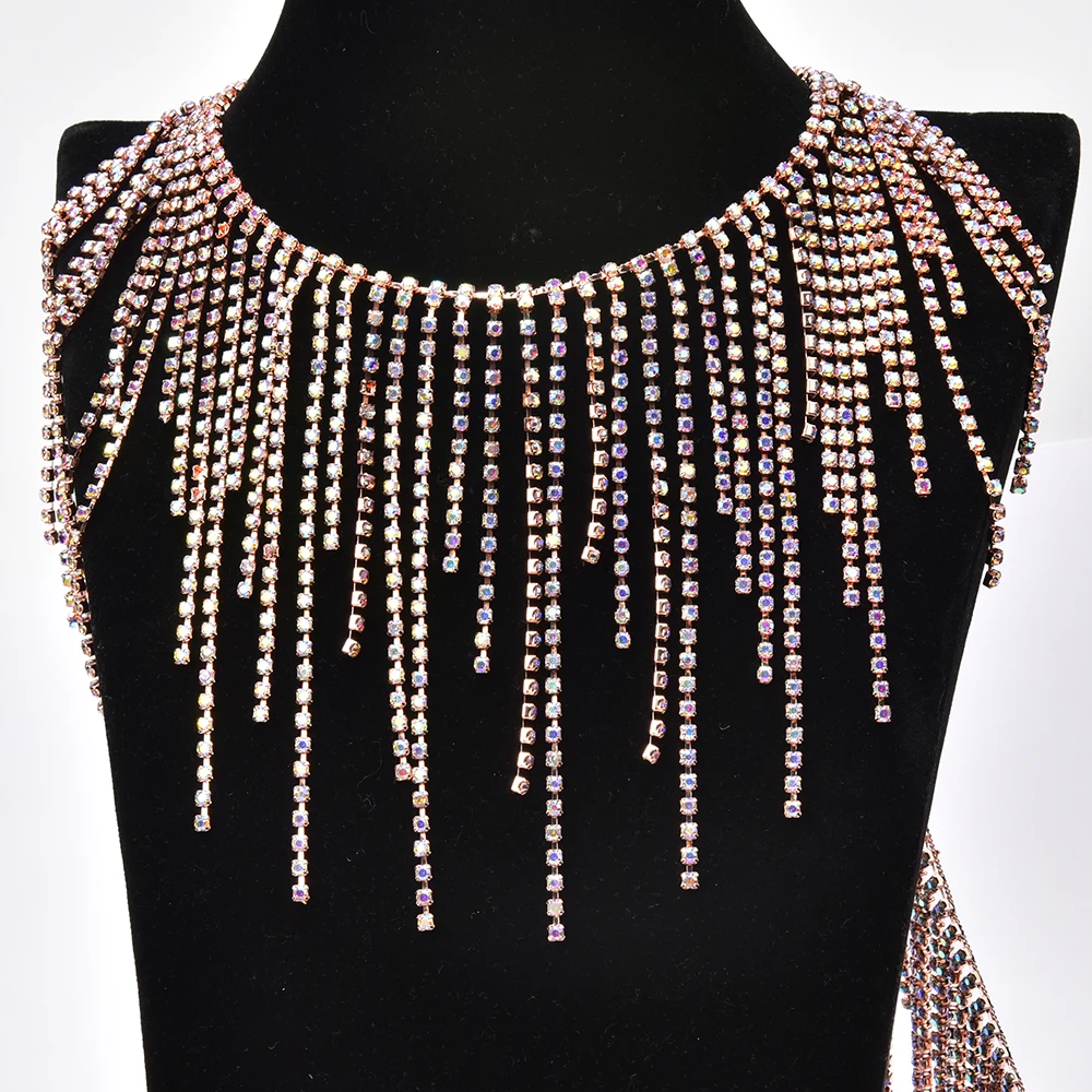 50Cm/100Cm Glass Rhinestone Trim Tassel Ab Crystal Chain Wedding Decoration Sewn Into Clothing Suspender Necklace Decoration Diy
50Cm/100Cm Glass Rhinestone Trim Tassel Ab Crystal Chain Wedding Decoration Sewn Into Clothing Suspender Necklace Decoration Diy