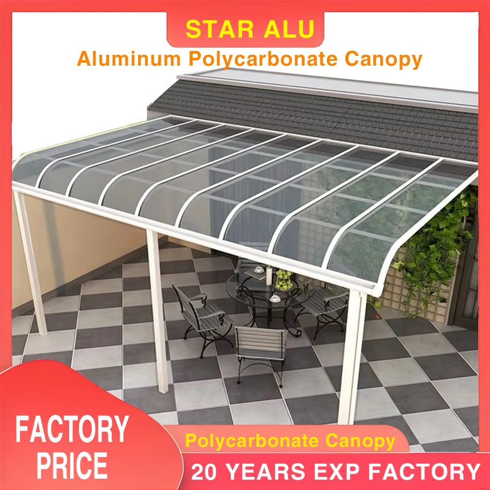 Brown Polycarbonate Awning Black Plastic Brackets Sunshade Canopy Aluminium Front & Back Bars Policarbonato for Outdoor
Brown Polycarbonate Awning Black Plastic Brackets Sunshade Canopy Aluminium Front & Back Bars Policarbonato for Outdoor