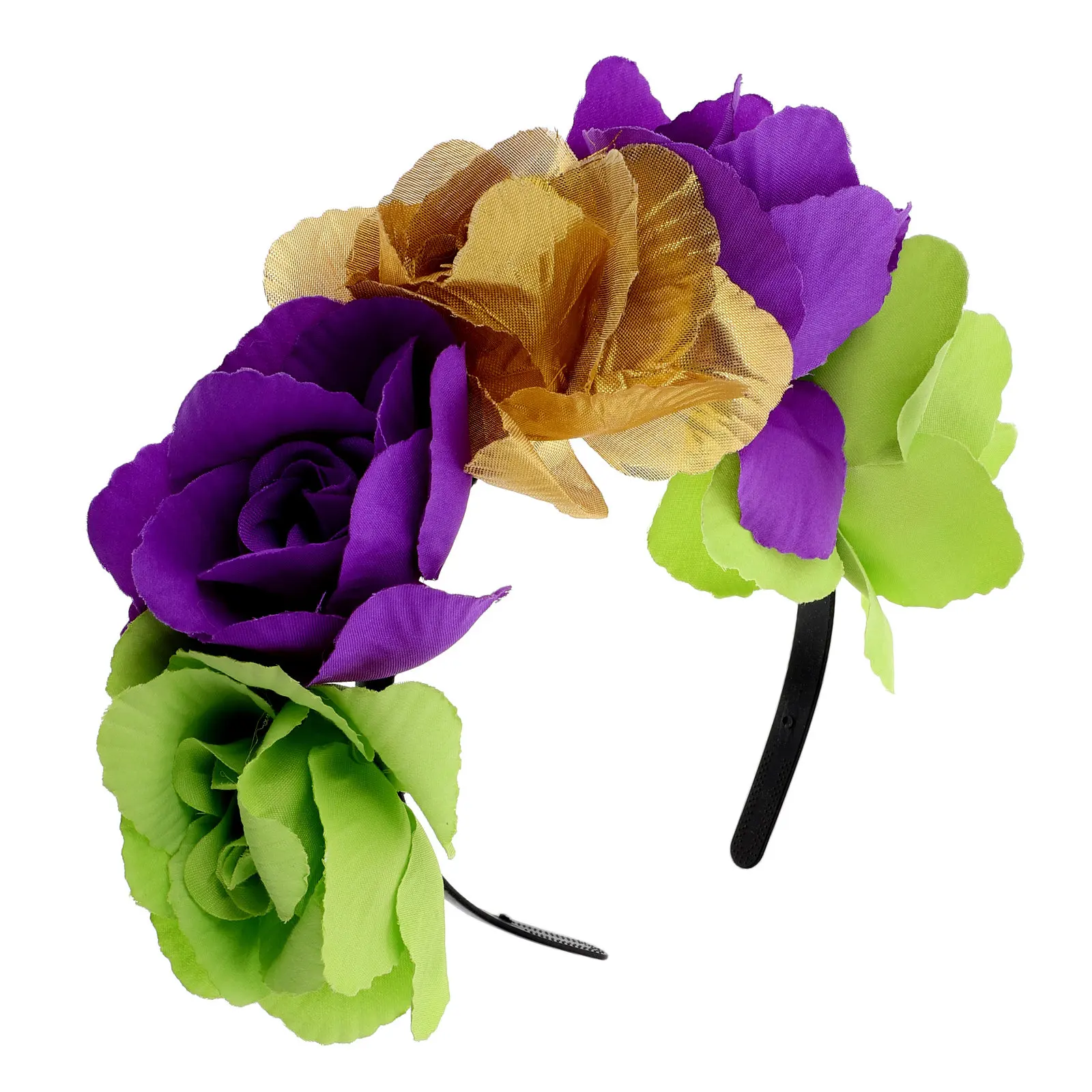 Элегантный цветочный венок для волос для женщин с крупными розами, идеально подходит для Хэллоуина, фестивалей, Дня мёртвых, костюмированных вечеринок.
Элегантный цветочный венок для волос для женщин с крупными розами, идеально подходит для Хэллоуина, фестивалей, Дня мёртвых, костюмированных вечеринок.