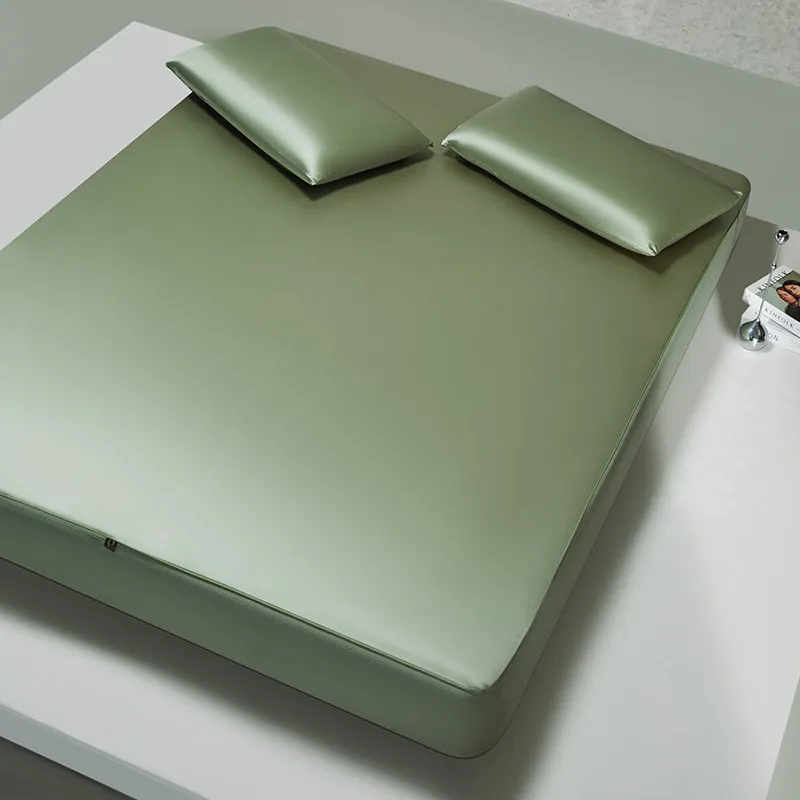 Double Mattress Bedsheets Queen Cooling Bedroom Green Bedsheets Pillow Cover Satin Roupa De Cama Casal Comforter Sets
Double Mattress Bedsheets Queen Cooling Bedroom Green Bedsheets Pillow Cover Satin Roupa De Cama Casal Comforter Sets