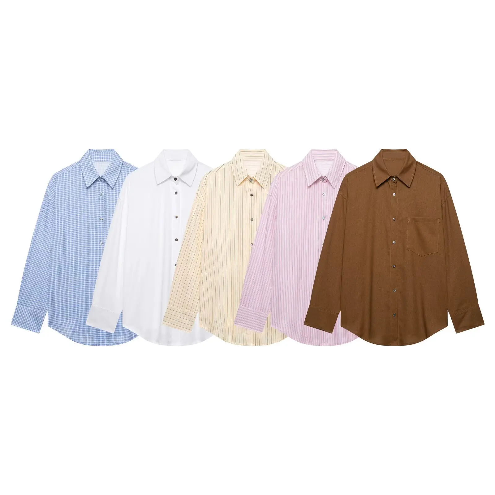 Withered Summer Casual Long Sleeved Plaid Lapel Chiffon Pocket Loose Shirt Blouses Women's Clothes Shirts Tops
Withered Summer Casual Long Sleeved Plaid Lapel Chiffon Pocket Loose Shirt Blouses Women's Clothes Shirts Tops