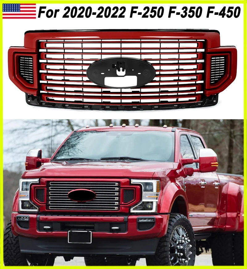 High Airflow Dually Towing Grill For Ford F-250 Super Duty 2020-2022 Front Radiator Grille Modified Grill Assembly Rapid Red D4
High Airflow Dually Towing Grill For Ford F-250 Super Duty 2020-2022 Front Radiator Grille Modified Grill Assembly Rapid Red D4