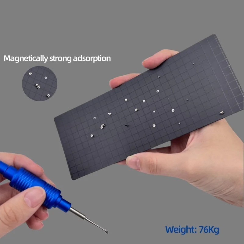 Magnetic Parts Tray Mat Double-Sided Screw Storage Workpad One-Piece Molding Dust-Proof for Electronics Small Parts Disassembly
Magnetic Parts Tray Mat Double-Sided Screw Storage Workpad One-Piece Molding Dust-Proof for Electronics Small Parts Disassembly