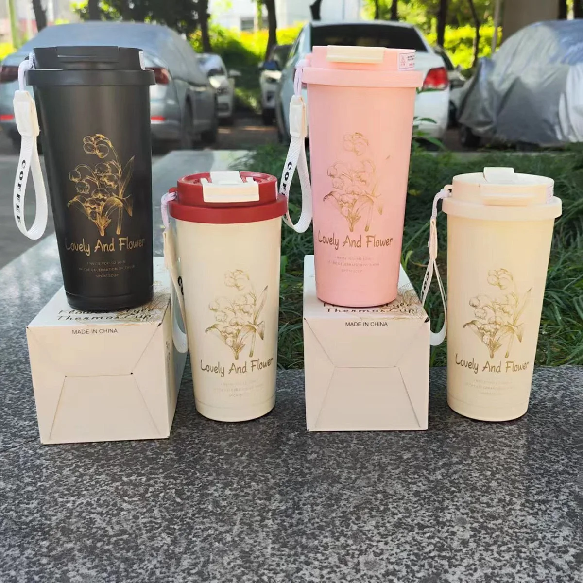 Wholesale 304 Stainless Steel Coffee Cup Thermos Cup Female Lily of The Valley Cup with Straw Double Drinking Cups Water Bottle
Wholesale 304 Stainless Steel Coffee Cup Thermos Cup Female Lily of The Valley Cup with Straw Double Drinking Cups Water Bottle