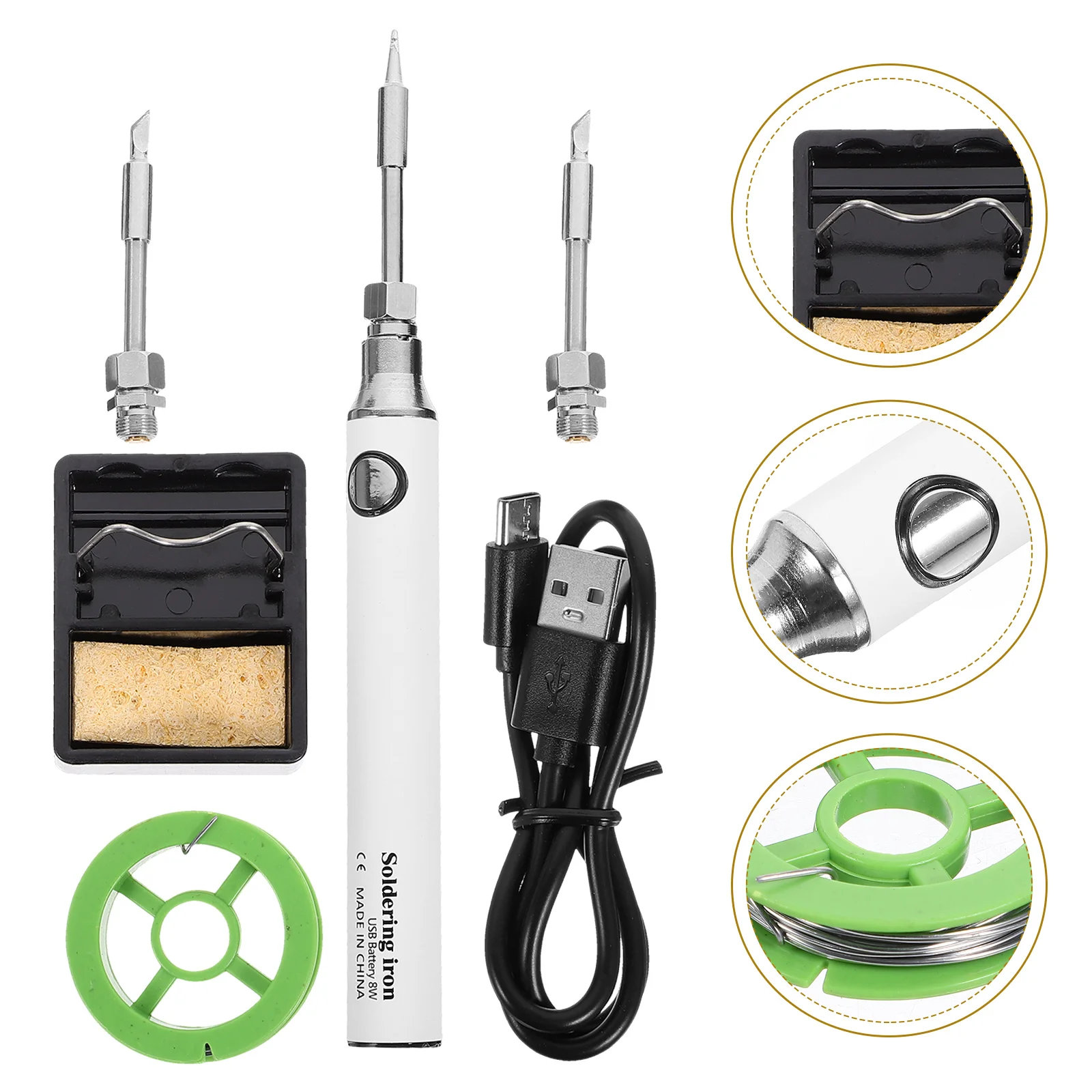 Mini Soldering Iron Electronic Kit Portable Cordless Pen Electrical Aluminum Alloy Welding Tools
Mini Soldering Iron Electronic Kit Portable Cordless Pen Electrical Aluminum Alloy Welding Tools