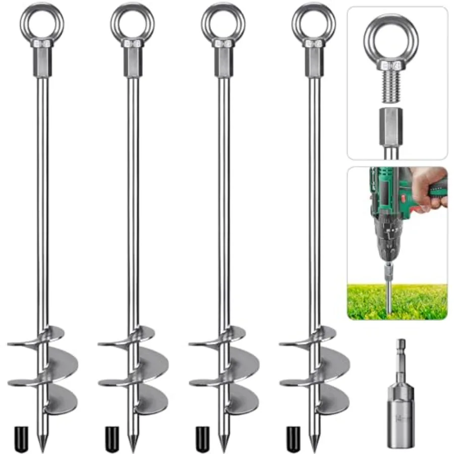 30'' Ground Anchors Screw in Heavy Duty 12mm Solid Steel 3'' Spiral Blade with Smooth Edges Fully Welded Design for Mobile Home
30'' Ground Anchors Screw in Heavy Duty 12mm Solid Steel 3'' Spiral Blade with Smooth Edges Fully Welded Design for Mobile Home