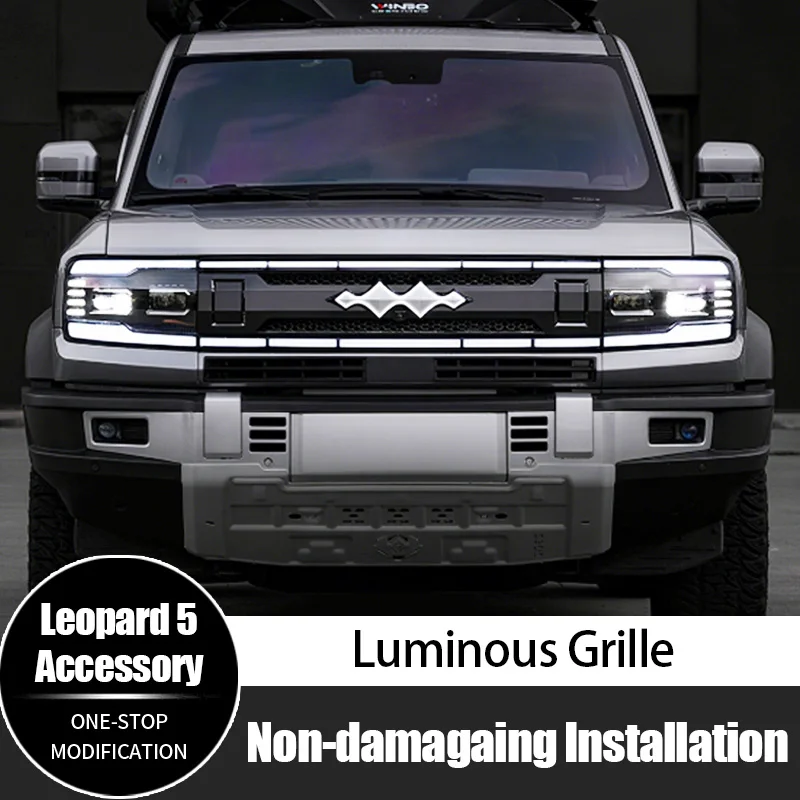 Передняя светящаяся решетка для BYD Leopard 5, решетка из АБС-пластика с подсветкой, эмблемой, автомобильные аксессуары
Передняя светящаяся решетка для BYD Leopard 5, решетка из АБС-пластика с подсветкой, эмблемой, автомобильные аксессуары