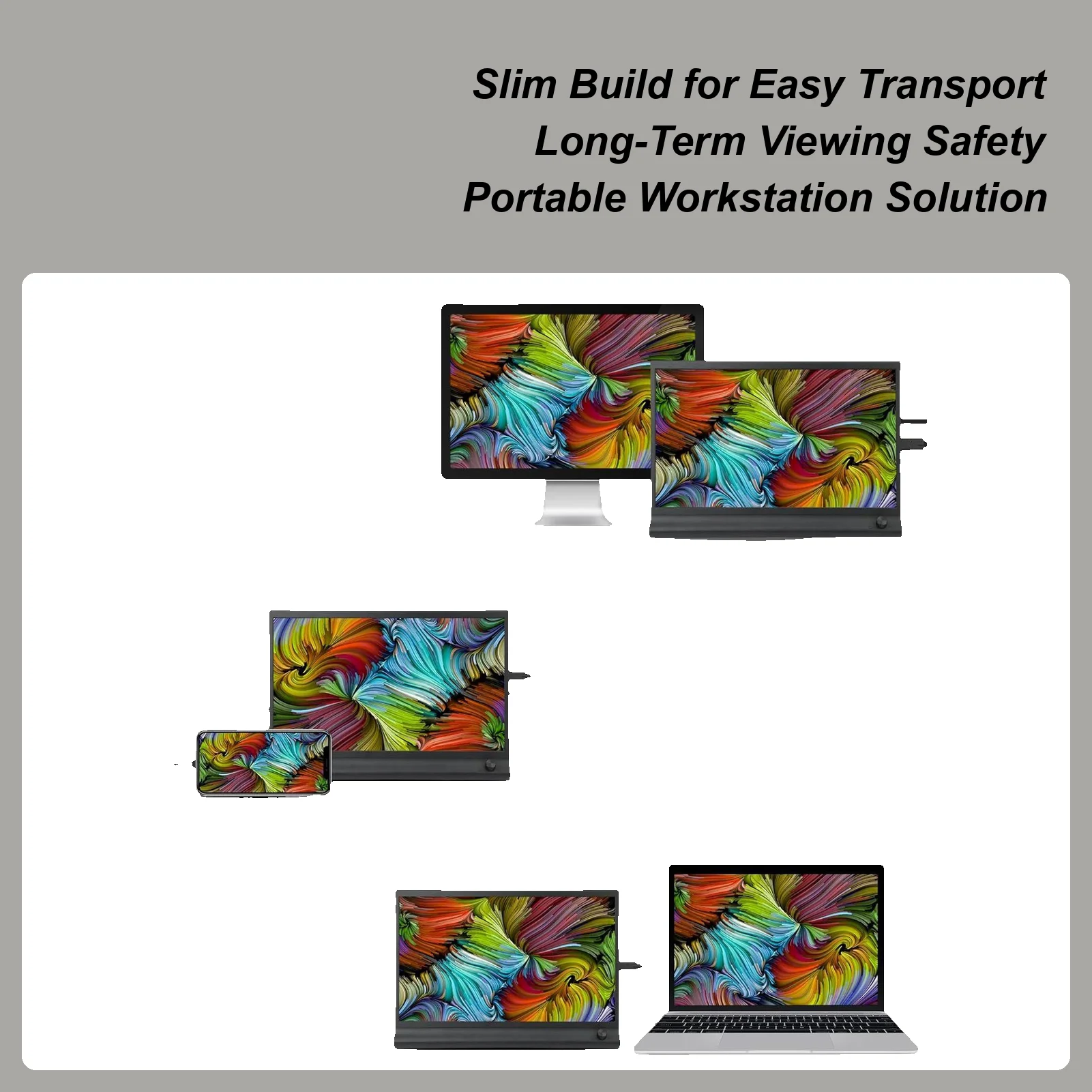 Внешний монитор True Color Display Device 15,6-дюймовый тонкий дорожный монитор для ноутбуков, ПК, планшетов, офисов, домашнего медиа-приемника в помещении
Внешний монитор True Color Display Device 15,6-дюймовый тонкий дорожный монитор для ноутбуков, ПК, планшетов, офисов, домашнего медиа-приемника в помещении