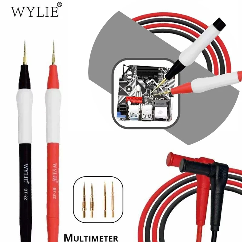 WYLIE BT-22 Universal Multimeter Pen Non-slip For Mobile Phone Computer Repair Current Voltage Detection Testing Repair Tool Kit
WYLIE BT-22 Universal Multimeter Pen Non-slip For Mobile Phone Computer Repair Current Voltage Detection Testing Repair Tool Kit
