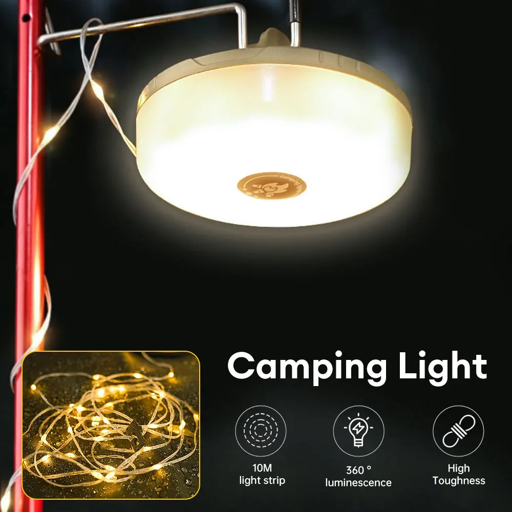 LED Camping Lamp Strip Atmosphere 10M Length Waterproof Recyclable Light Belt Outdoor Garden Decoration Lamp for Tent Room
LED Camping Lamp Strip Atmosphere 10M Length Waterproof Recyclable Light Belt Outdoor Garden Decoration Lamp for Tent Room