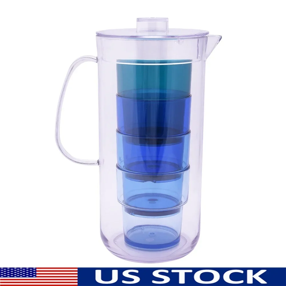 Acrylic Pitcher and Stackable Tumbler Set 3 Quart Pitcher 14 Ounce Tumblers Outdoor Indoor Entertaining BPA Free Dishwasher Safe
Acrylic Pitcher and Stackable Tumbler Set 3 Quart Pitcher 14 Ounce Tumblers Outdoor Indoor Entertaining BPA Free Dishwasher Safe