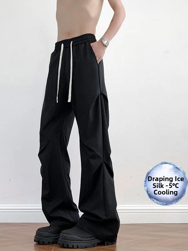 Bla Ice Silk Men's Summer Thin Breathable Qui Dry Micro Flared Straight Casual Pants Durable Straight Leg Trousers
Bla Ice Silk Men's Summer Thin Breathable Qui Dry Micro Flared Straight Casual Pants Durable Straight Leg Trousers