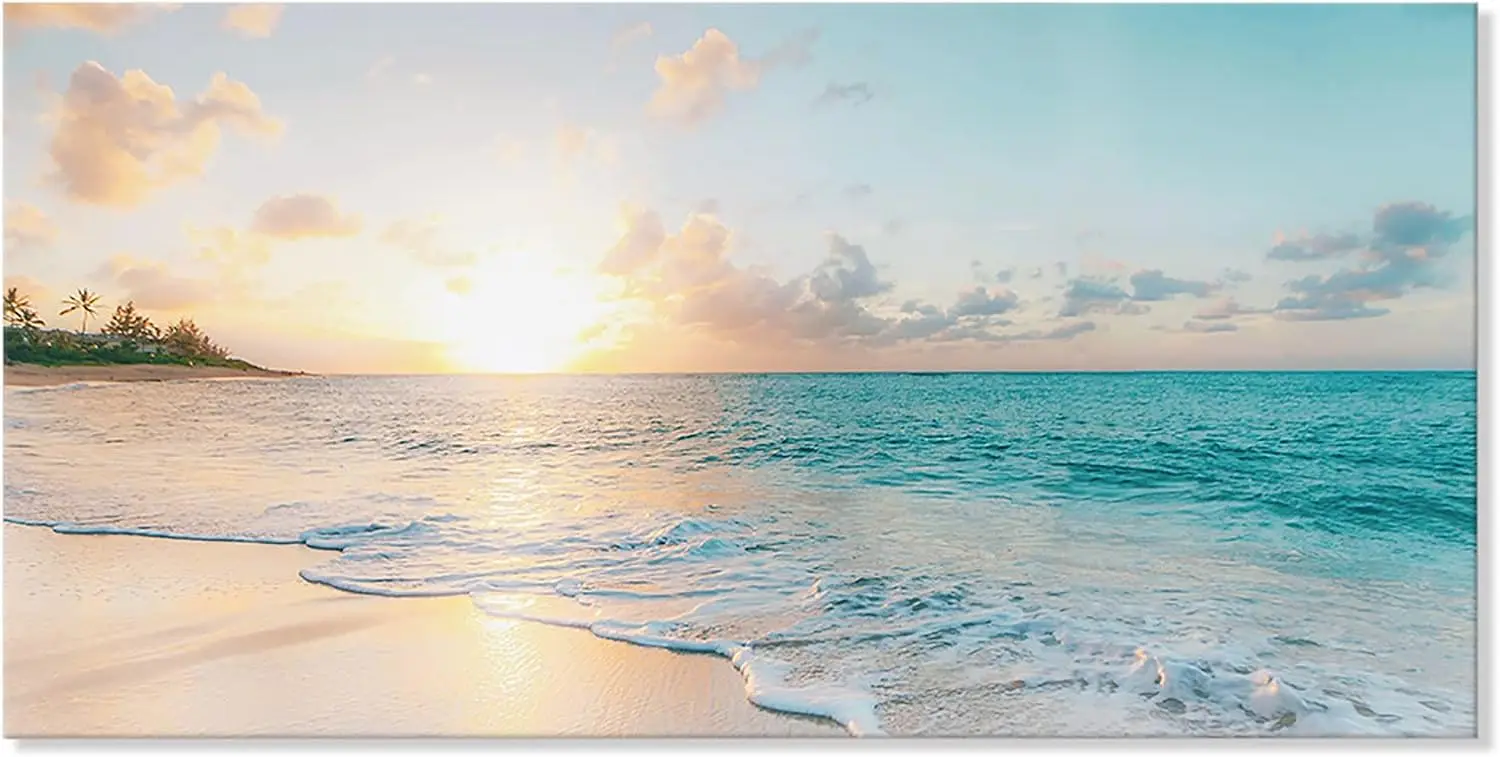 Ocean Beach Sunset Canvas Wall Art for Bedroom Seascape Painting Coastal Decor 20x40
Ocean Beach Sunset Canvas Wall Art for Bedroom Seascape Painting Coastal Decor 20x40
