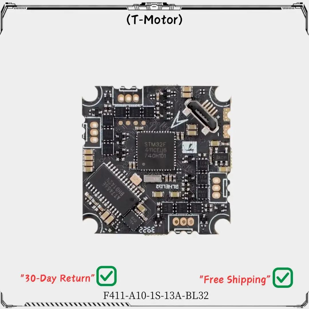 T-MOTOR New F411 AIO Flight Control 1S 13A BL32 ESC 96K PWM For Racing Whoop / Long Racing Toothpick Drone
T-MOTOR New F411 AIO Flight Control 1S 13A BL32 ESC 96K PWM For Racing Whoop / Long Racing Toothpick Drone