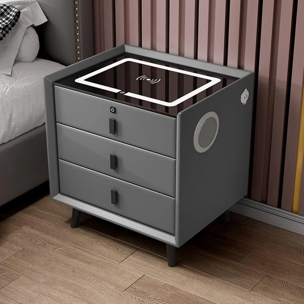 Smart Bedside Table with Charging Station, Drawer End Table, 2 USB Ports and Bluetooth Speaker with LED Light Bedroom Furniture
Smart Bedside Table with Charging Station, Drawer End Table, 2 USB Ports and Bluetooth Speaker with LED Light Bedroom Furniture