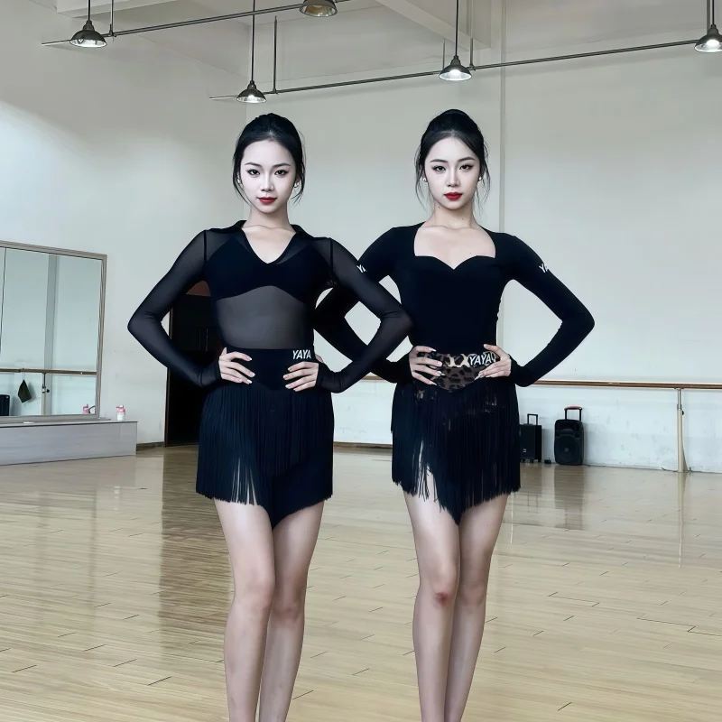 customized women's adult children's girls' Latin practice costume long sleeved mesh shirts performance fringe dress tassel skirt
customized women's adult children's girls' Latin practice costume long sleeved mesh shirts performance fringe dress tassel skirt