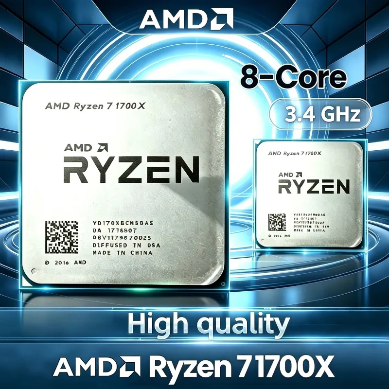 CPU Processor YD170XBCM88AE AMD Ryzen 7 1700X Eight-Core 3.4 GHz Socket AM4 AMD R7 1700X
CPU Processor YD170XBCM88AE AMD Ryzen 7 1700X Eight-Core 3.4 GHz Socket AM4 AMD R7 1700X
