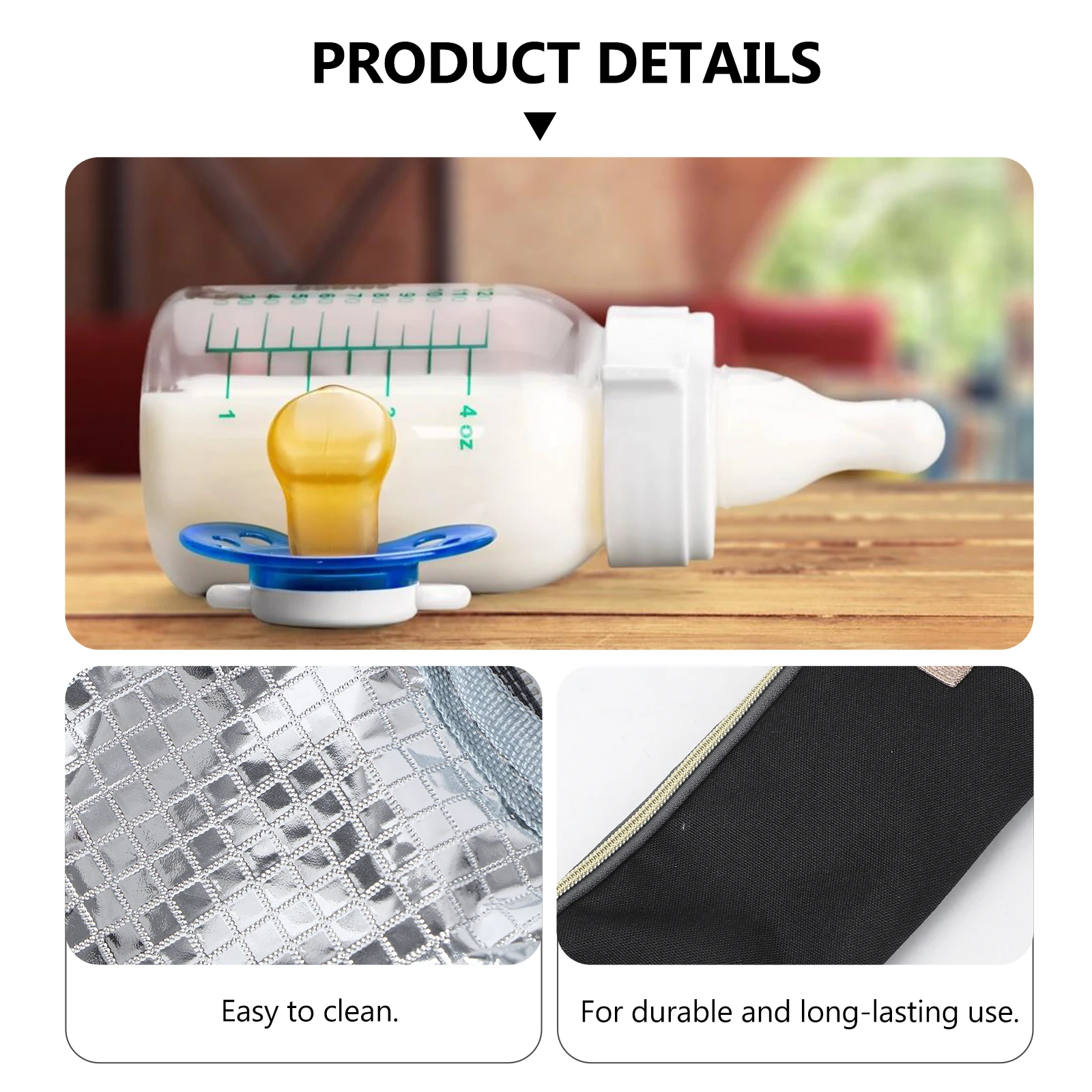 2pcs Baby Milk Bottle Insulated Breastmilk Tote Pouch Portable Infant Feeding Nursing Bottle Bag (Black)
2pcs Baby Milk Bottle Insulated Breastmilk Tote Pouch Portable Infant Feeding Nursing Bottle Bag (Black)