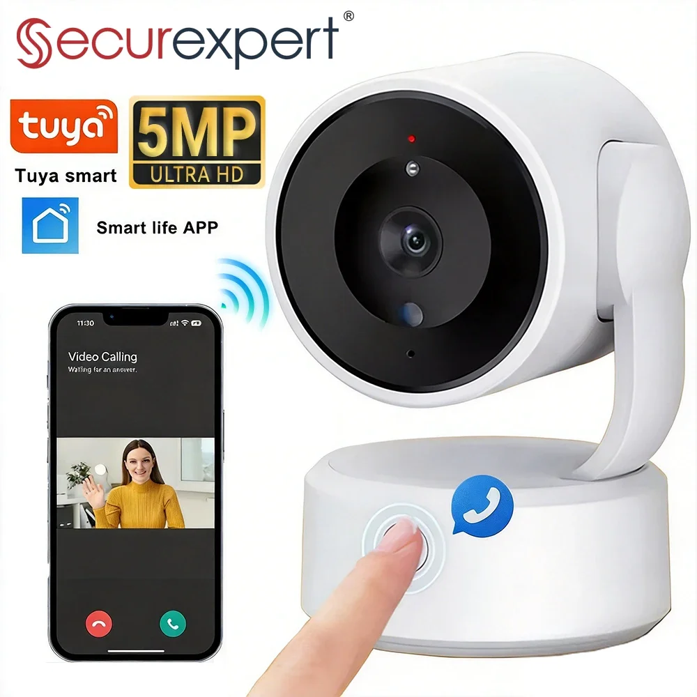 Tuya Smart 5MP WiFi PTZ Camera Indoor Baby Monitor One-touch Call Auto Tracking Two Way Audio Night Vision Pet IP Security Cam
Tuya Smart 5MP WiFi PTZ Camera Indoor Baby Monitor One-touch Call Auto Tracking Two Way Audio Night Vision Pet IP Security Cam