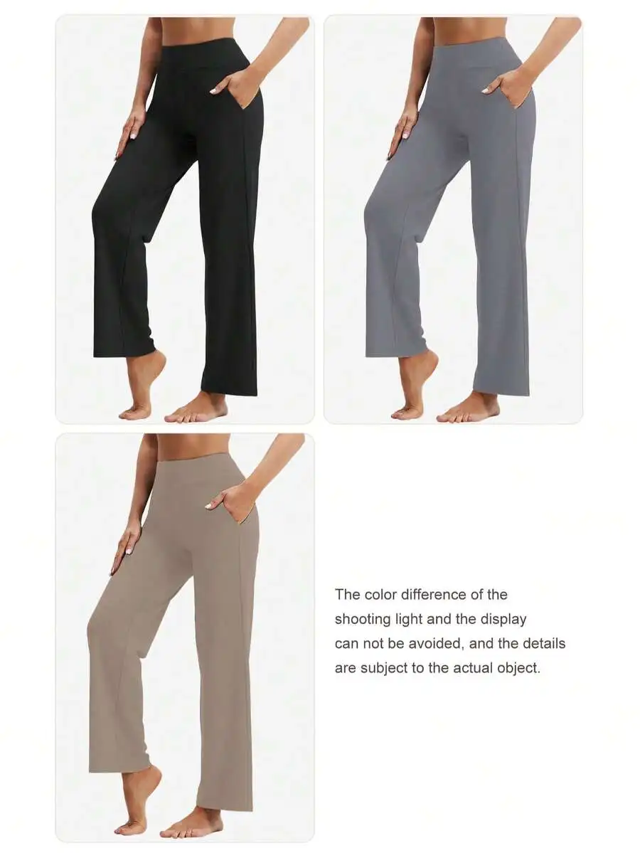 3pcs Women Wide Leg Yoga Pants High Waist Loose With Pockets Stretch Casual Lounge Pants
3pcs Women Wide Leg Yoga Pants High Waist Loose With Pockets Stretch Casual Lounge Pants
