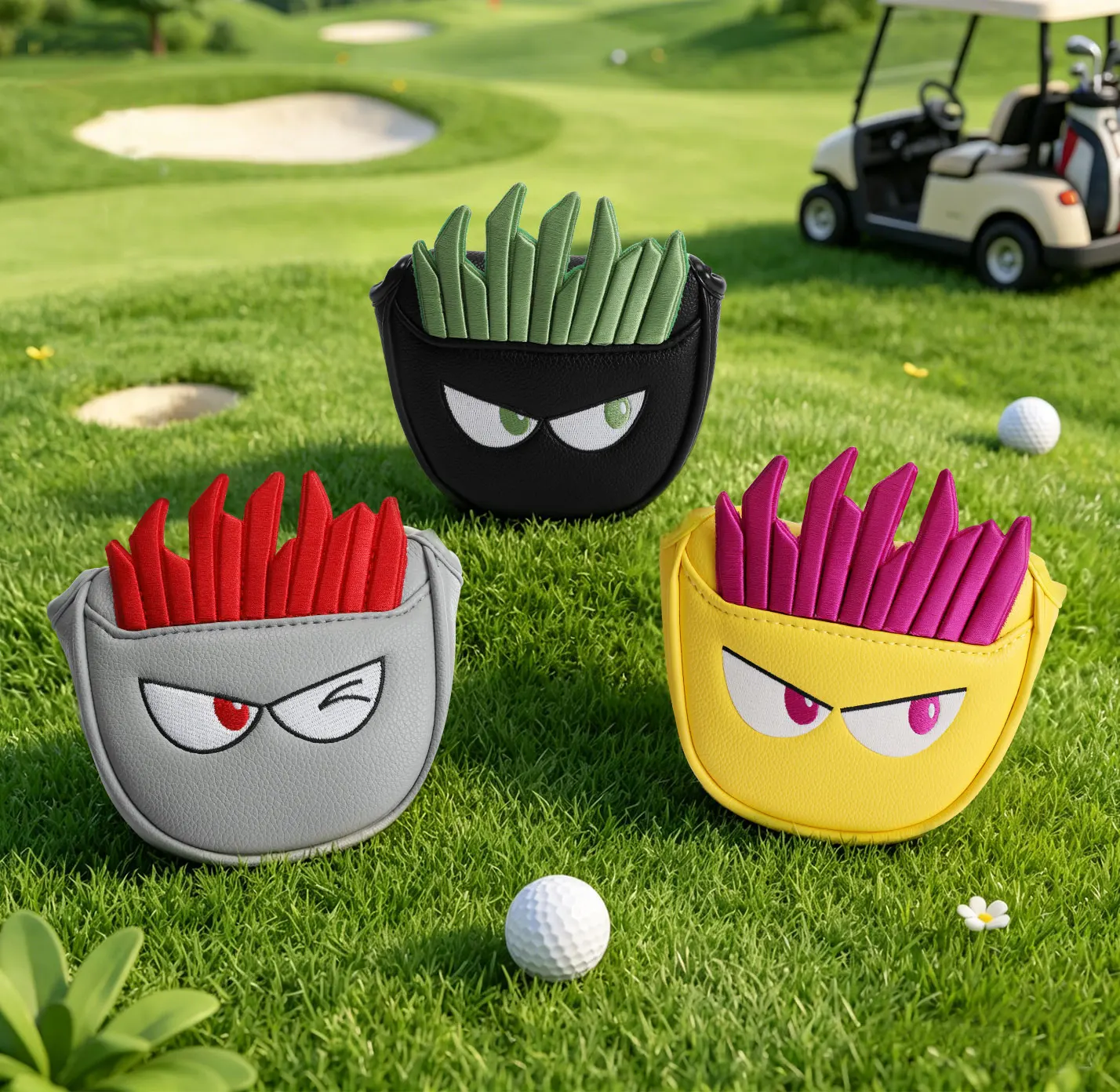 Golf Mallet Putter Cover, Cartoon Funny Soft Lined, Easy to Clean, Universal Square Head Protector Fits Most Mallet Putters
Golf Mallet Putter Cover, Cartoon Funny Soft Lined, Easy to Clean, Universal Square Head Protector Fits Most Mallet Putters