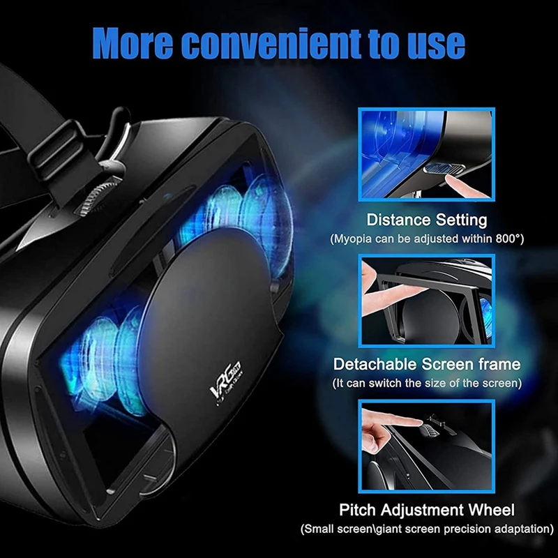 Full-Screen Virtual Reality 3D Glasses VR Set 3D Virtual Reality Goggles, Adjustable with Gamepad
Full-Screen Virtual Reality 3D Glasses VR Set 3D Virtual Reality Goggles, Adjustable with Gamepad