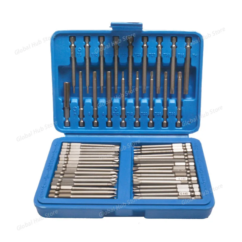 50pcs Extra Long Screwdriver Bit Set with Handle Torx Star Hex Spline Bit Set Screw Driver Bit Screwdriver Kit Tools
50pcs Extra Long Screwdriver Bit Set with Handle Torx Star Hex Spline Bit Set Screw Driver Bit Screwdriver Kit Tools