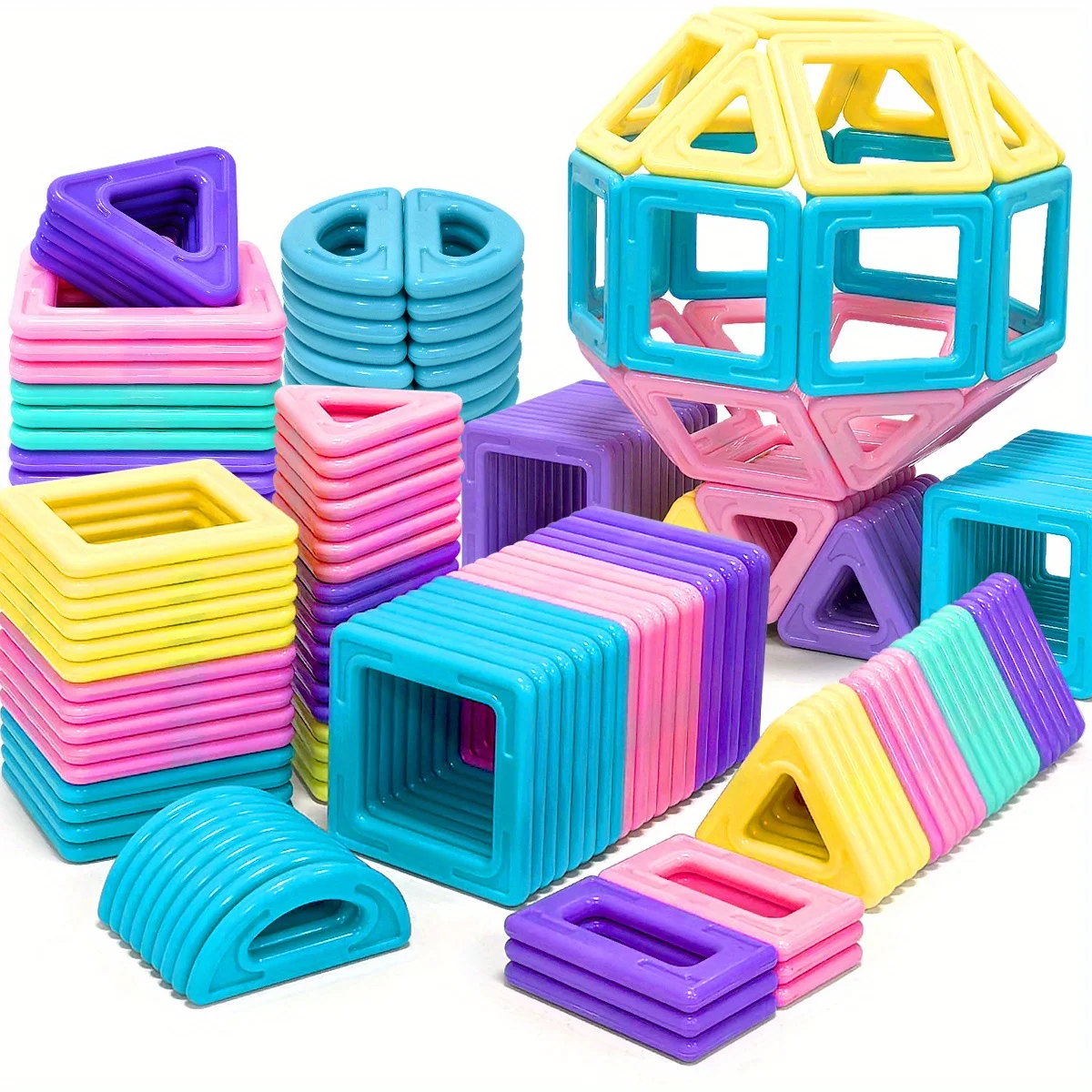 Magnetic Building Block Set, STEM Toy for Boy and Girl, kid's Educational Puzzle, Building Birthday and Halloween Gift,Macaron
Magnetic Building Block Set, STEM Toy for Boy and Girl, kid's Educational Puzzle, Building Birthday and Halloween Gift,Macaron