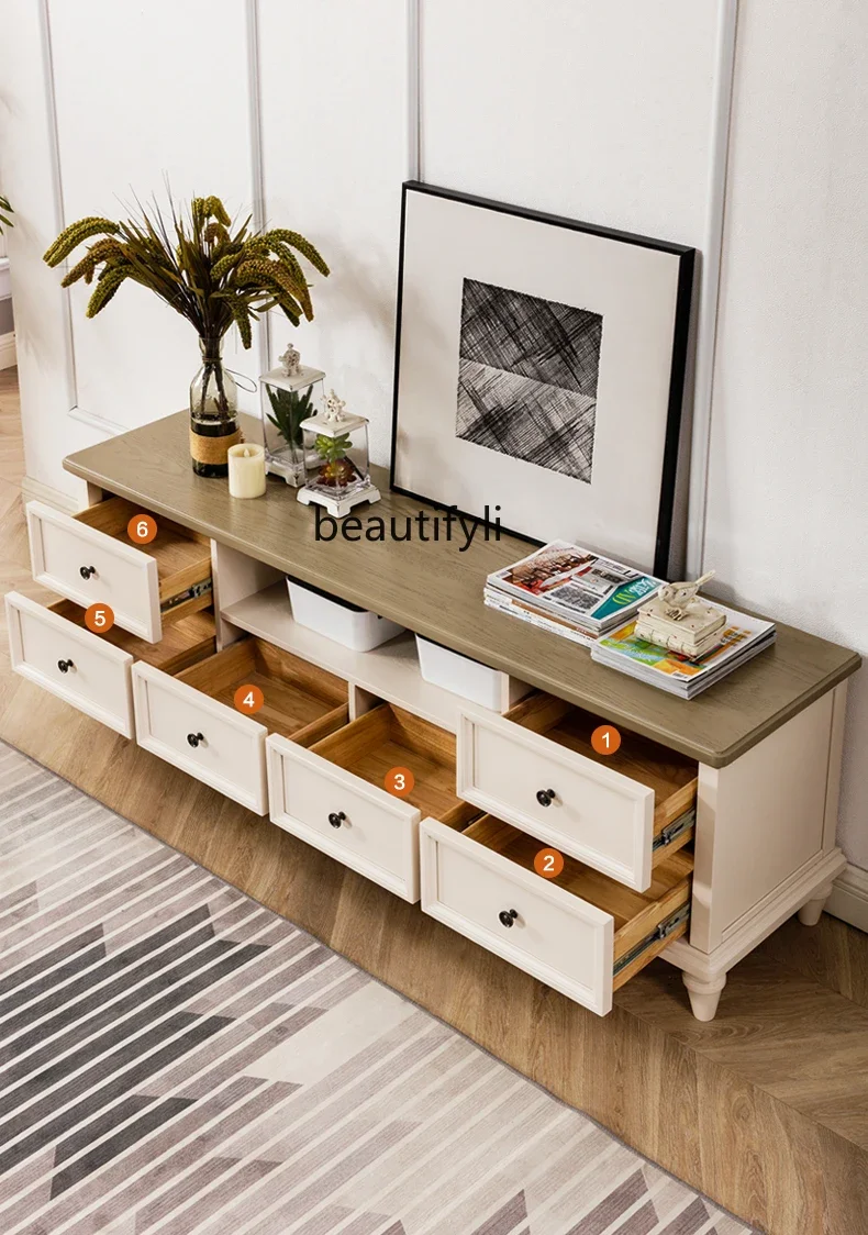 C American TV cabinet all solid wood cream wind small apartment living room floor cabinet 1.6/1 8/2/2 meters TV cabinet
C American TV cabinet all solid wood cream wind small apartment living room floor cabinet 1.6/1 8/2/2 meters TV cabinet
