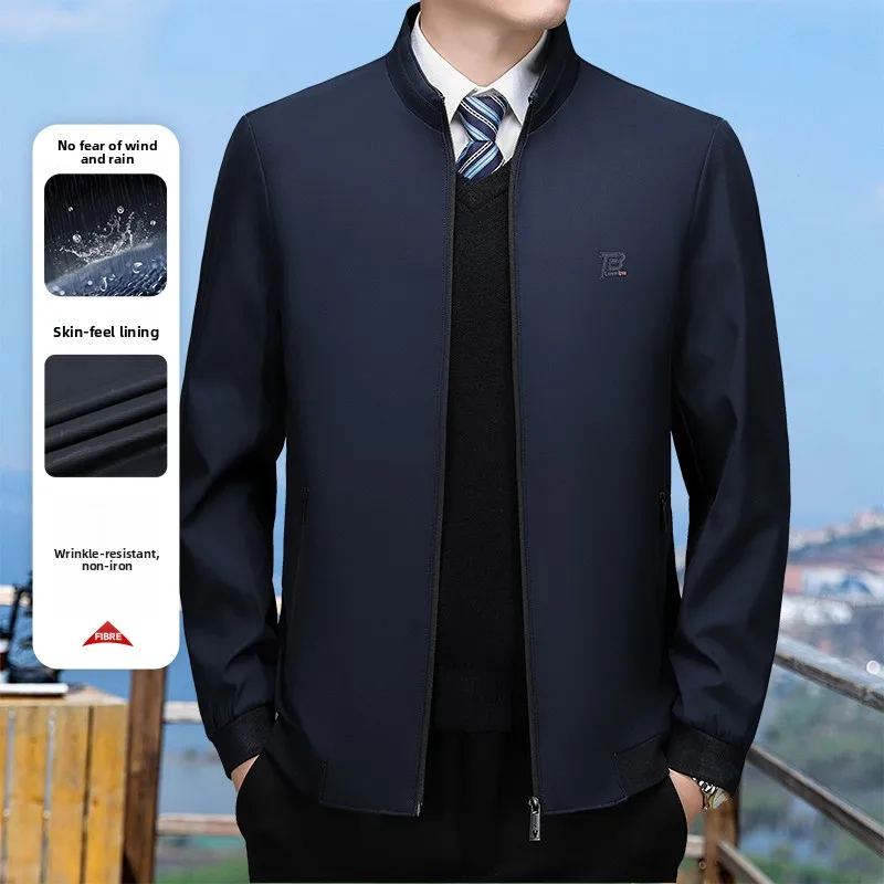 Busin Casual Windproof Pure Color Stand Collar Zipper Jaet for Middle-Aged And ly Spring New Arrival Faion Dad Cl...
Busin Casual Windproof Pure Color Stand Collar Zipper Jaet for Middle-Aged And ly Spring New Arrival Faion Dad Cl...