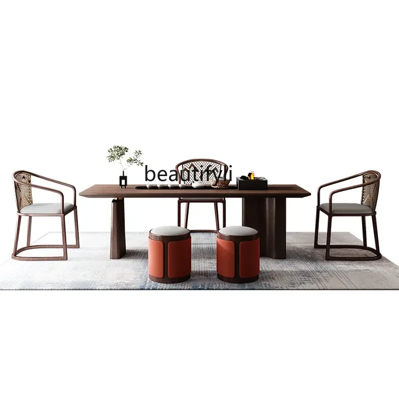 VNew Chinese Style Table-Chair Set Simple Zen Small Apartment Tea Room Solid Wood Coffee Table Tea Brewing Table Furniture
VNew Chinese Style Table-Chair Set Simple Zen Small Apartment Tea Room Solid Wood Coffee Table Tea Brewing Table Furniture
