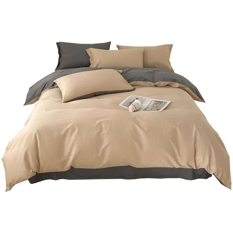 Simple Bedding Set of Four Pure Cotton Long Staple Cotton Solid Color Bed Sheet Quilt Cover
Simple Bedding Set of Four Pure Cotton Long Staple Cotton Solid Color Bed Sheet Quilt Cover
