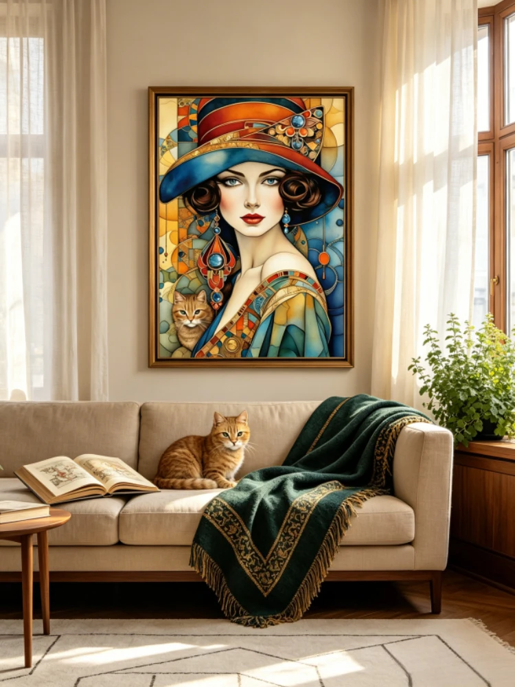 Vintage Art Woman with Cat 500/1000/1200/2000 PCS Jigsaw Puzzles Family Activity Game for Bedroom Home Decor Gift Frameless
Vintage Art Woman with Cat 500/1000/1200/2000 PCS Jigsaw Puzzles Family Activity Game for Bedroom Home Decor Gift Frameless