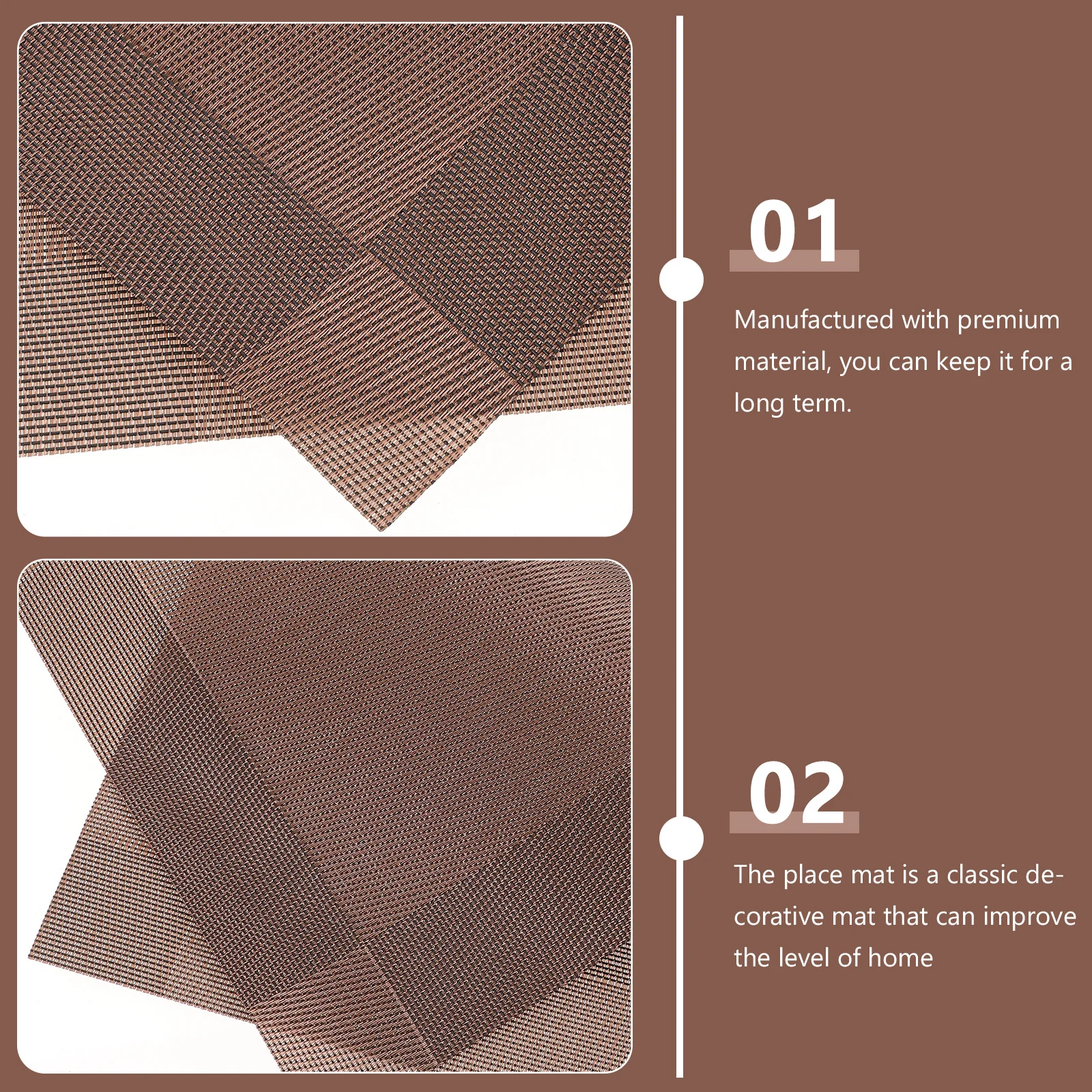 4Pcs PVC Table Placemat Heat Resistant Non Slip Decorative Kitchen Dining Room Mat Party Home Decor Coasters Washable
4Pcs PVC Table Placemat Heat Resistant Non Slip Decorative Kitchen Dining Room Mat Party Home Decor Coasters Washable