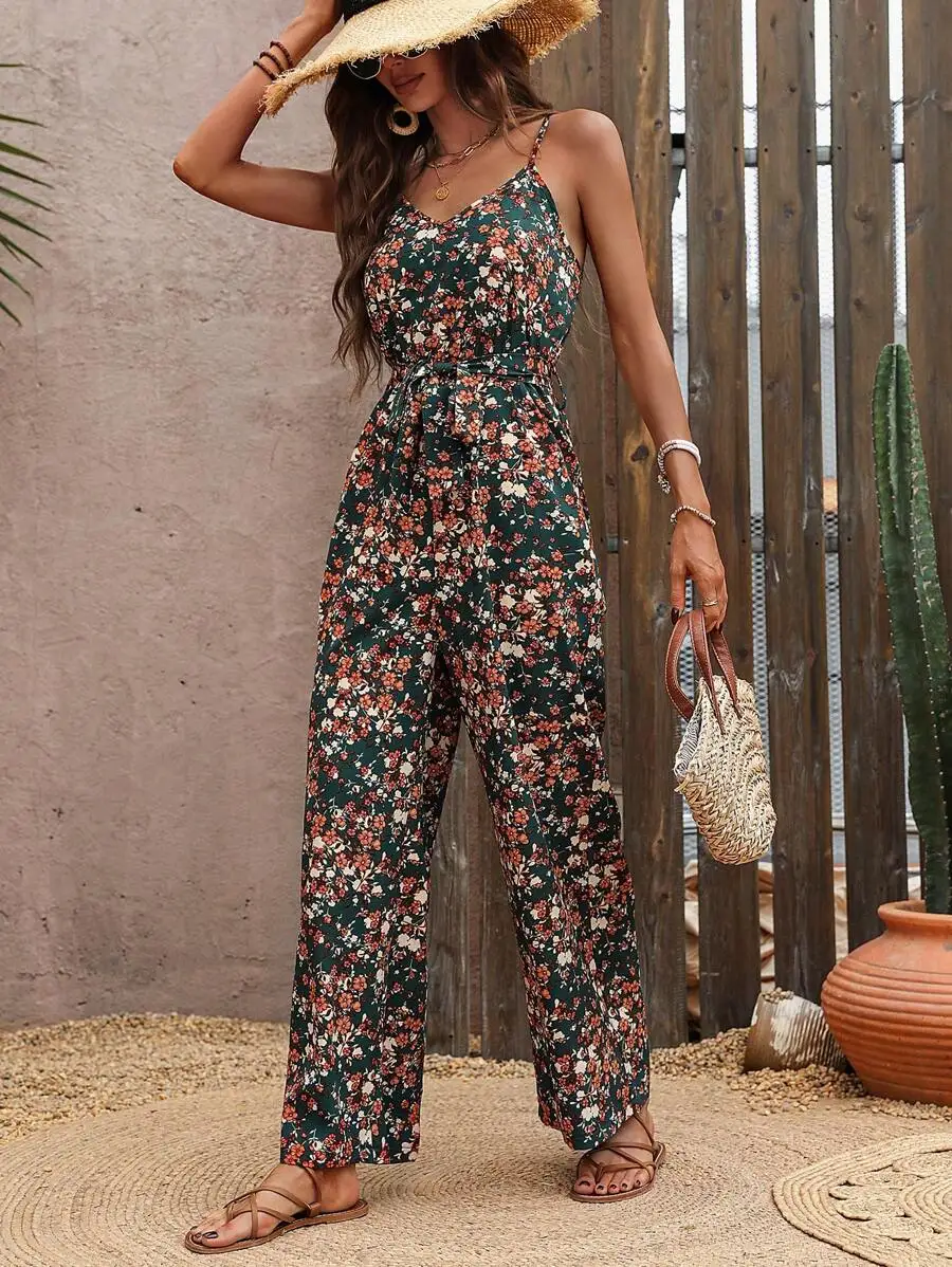 Breezaya Women's Full Print V Neck Cami Jumpsuit, Suitable For Summer, Vacation, Beach
Breezaya Women's Full Print V Neck Cami Jumpsuit, Suitable For Summer, Vacation, Beach
