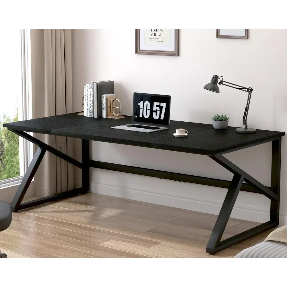Long Black Computer Desk, Large Executive Office Desk for 2 People Work Writing Study Modern Simple Double PC Gaming Table
Long Black Computer Desk, Large Executive Office Desk for 2 People Work Writing Study Modern Simple Double PC Gaming Table