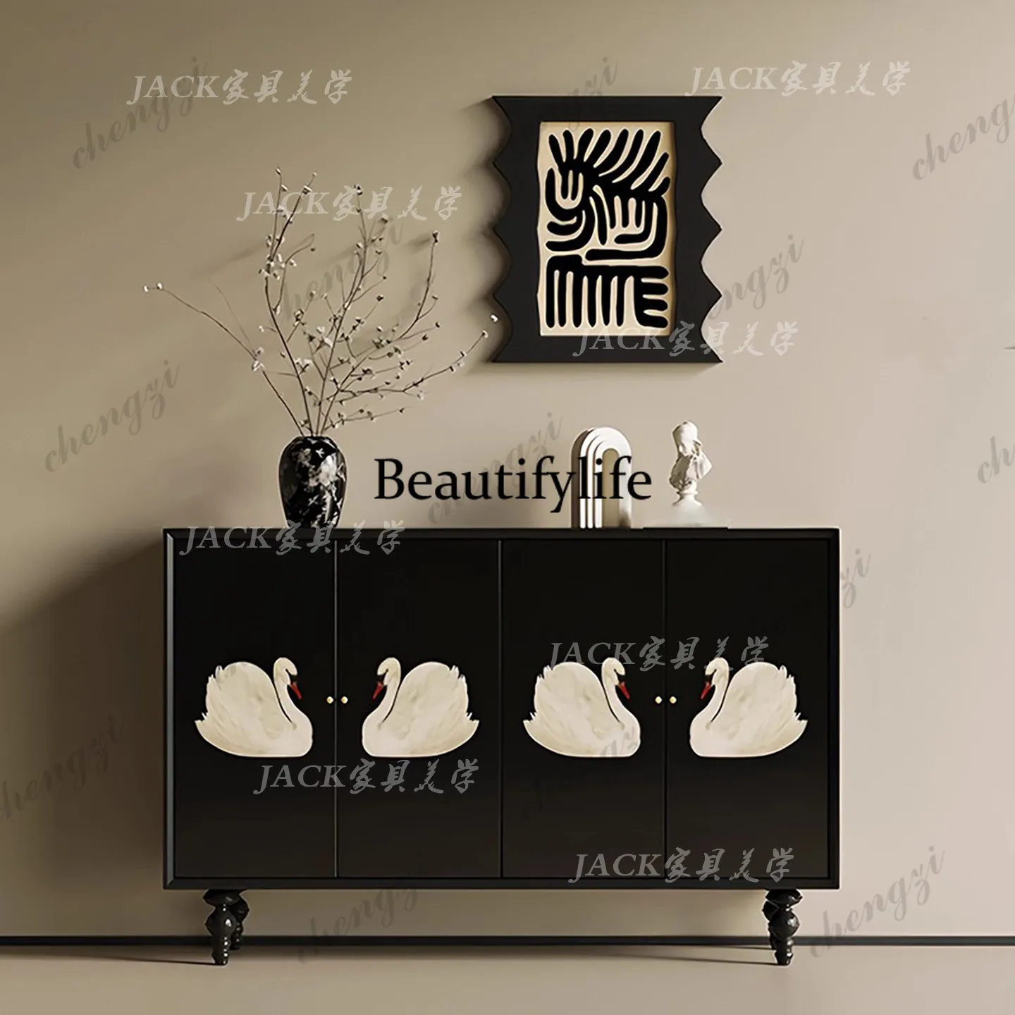 French retro solid wood hand-painted entrance, locker, new Chinese living room decorative cabinet, locker next to sofa
French retro solid wood hand-painted entrance, locker, new Chinese living room decorative cabinet, locker next to sofa