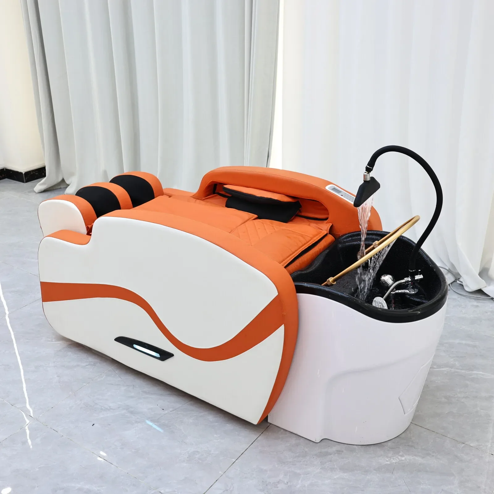 Premium Salon Shampoo Bed with Built-in Electric Back Massage, Comfortable Hair Washing Beds for Head Spa & Hair Salon
Premium Salon Shampoo Bed with Built-in Electric Back Massage, Comfortable Hair Washing Beds for Head Spa & Hair Salon