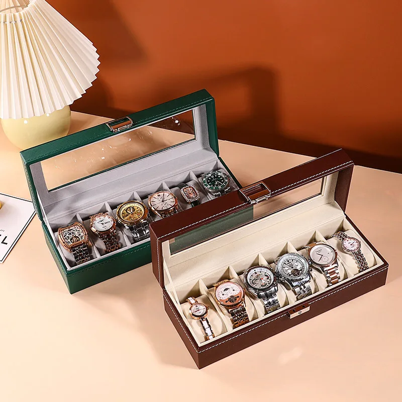 DELESYS Domestic Leather Watch Box Environmental-Friendly Green Leather Watch Display Box Shopping Mall Watch Storage Box
DELESYS Domestic Leather Watch Box Environmental-Friendly Green Leather Watch Display Box Shopping Mall Watch Storage Box