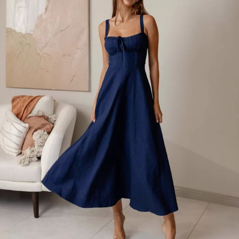 TOY-New Style Strap Dress2025Summer Fashion Sexy Backless Sleeveless Denim Dress for Women
TOY-New Style Strap Dress2025Summer Fashion Sexy Backless Sleeveless Denim Dress for Women