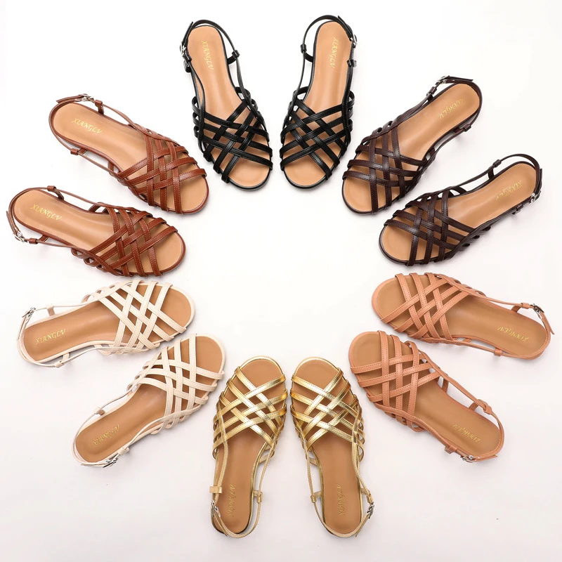 Roman woven sandals for women, summer flat soft-soled French fashion low-heel hollow fish-mouth shoes with buckle
Roman woven sandals for women, summer flat soft-soled French fashion low-heel hollow fish-mouth shoes with buckle