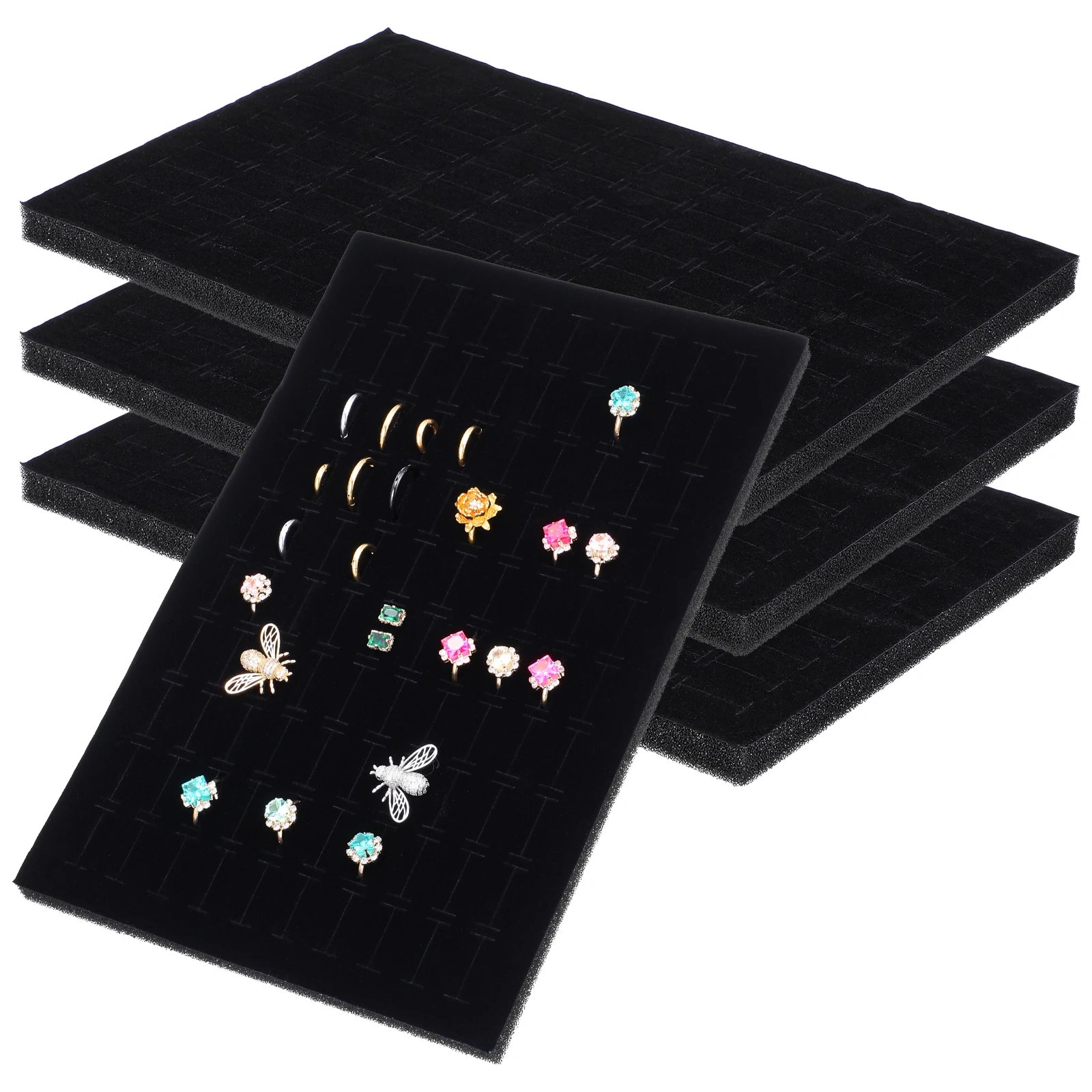 4pcs Sponge Insert Ring Holders Earring Display Stands Jewelry Organizer Foam Pad For Rings Earrings Studs Dangle Storage Tray
4pcs Sponge Insert Ring Holders Earring Display Stands Jewelry Organizer Foam Pad For Rings Earrings Studs Dangle Storage Tray