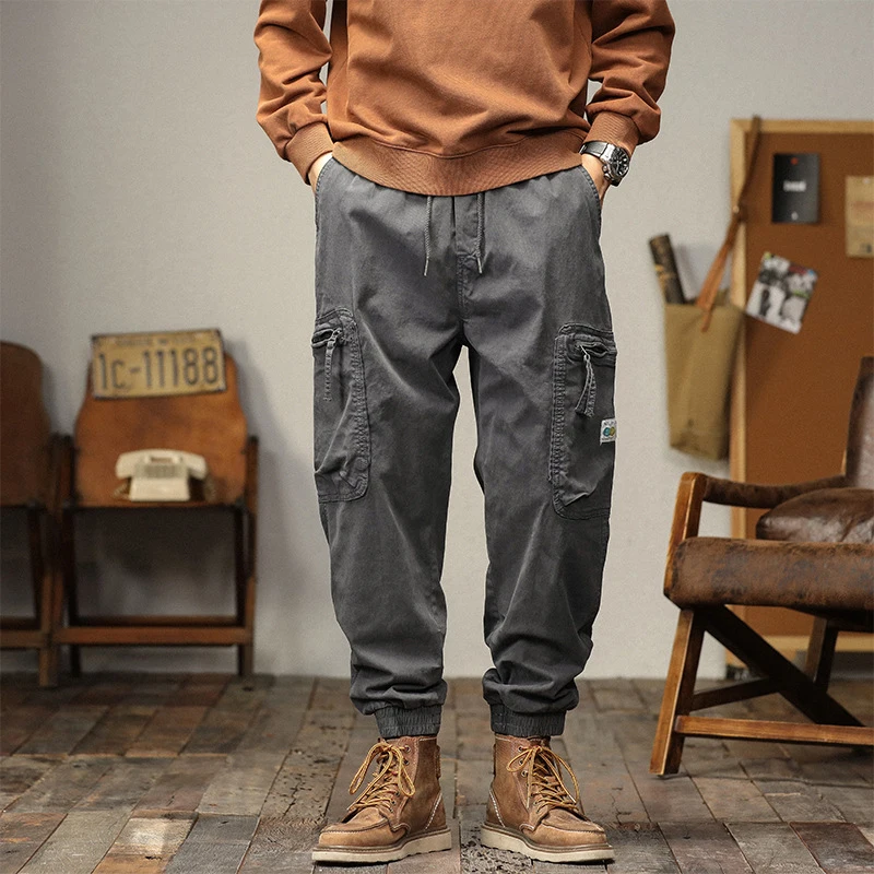 Men's Retro Work Pants Autumn Winter Pure Cotton Loose Casual Drawstring Wear-resistant Ankle Binding Versatile Fashionable
Men's Retro Work Pants Autumn Winter Pure Cotton Loose Casual Drawstring Wear-resistant Ankle Binding Versatile Fashionable