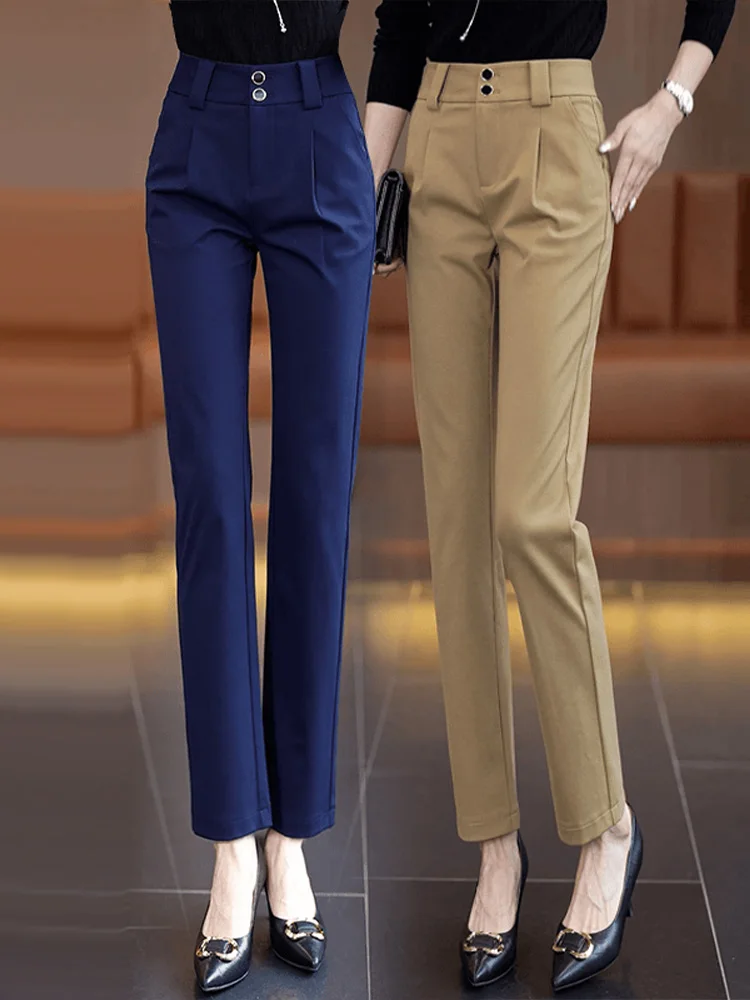 High Waist Straight Leg Suit Pants Women's Spring Autumn Casual Slimming Versatile Nine-Tenths Length Straight Cut Trousers
High Waist Straight Leg Suit Pants Women's Spring Autumn Casual Slimming Versatile Nine-Tenths Length Straight Cut Trousers