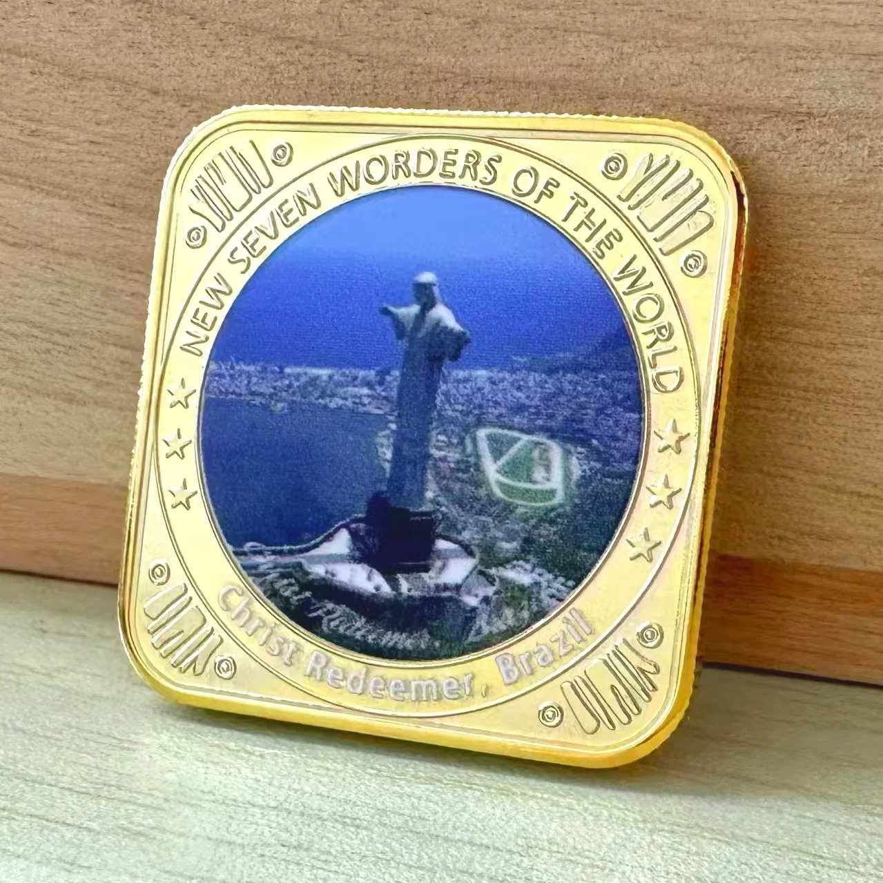 Gold Bar Christ Redeeme Commemorative Coin Seven Wonders of The World Nuggets Metal Relief Badge Collection Holiday Gift Craft
Gold Bar Christ Redeeme Commemorative Coin Seven Wonders of The World Nuggets Metal Relief Badge Collection Holiday Gift Craft