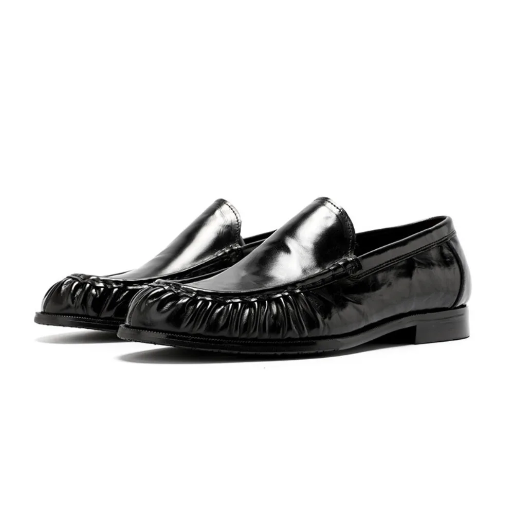 Premium Cowhide Leather Men Loafers Breathable Fashion Wrinkle Slip on Lazy Penny Loafers Casual Moccasins for Summer
Premium Cowhide Leather Men Loafers Breathable Fashion Wrinkle Slip on Lazy Penny Loafers Casual Moccasins for Summer