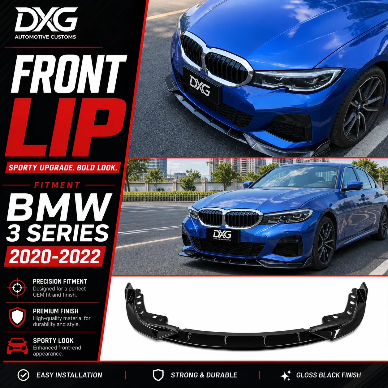 Glossy Black Front Bumper Splitter Lip for BMW 3 Series G20 G21 320i 330i M340i 2019-2022 M Sport Diffuser Guard Body Kit Access
Glossy Black Front Bumper Splitter Lip for BMW 3 Series G20 G21 320i 330i M340i 2019-2022 M Sport Diffuser Guard Body Kit Access