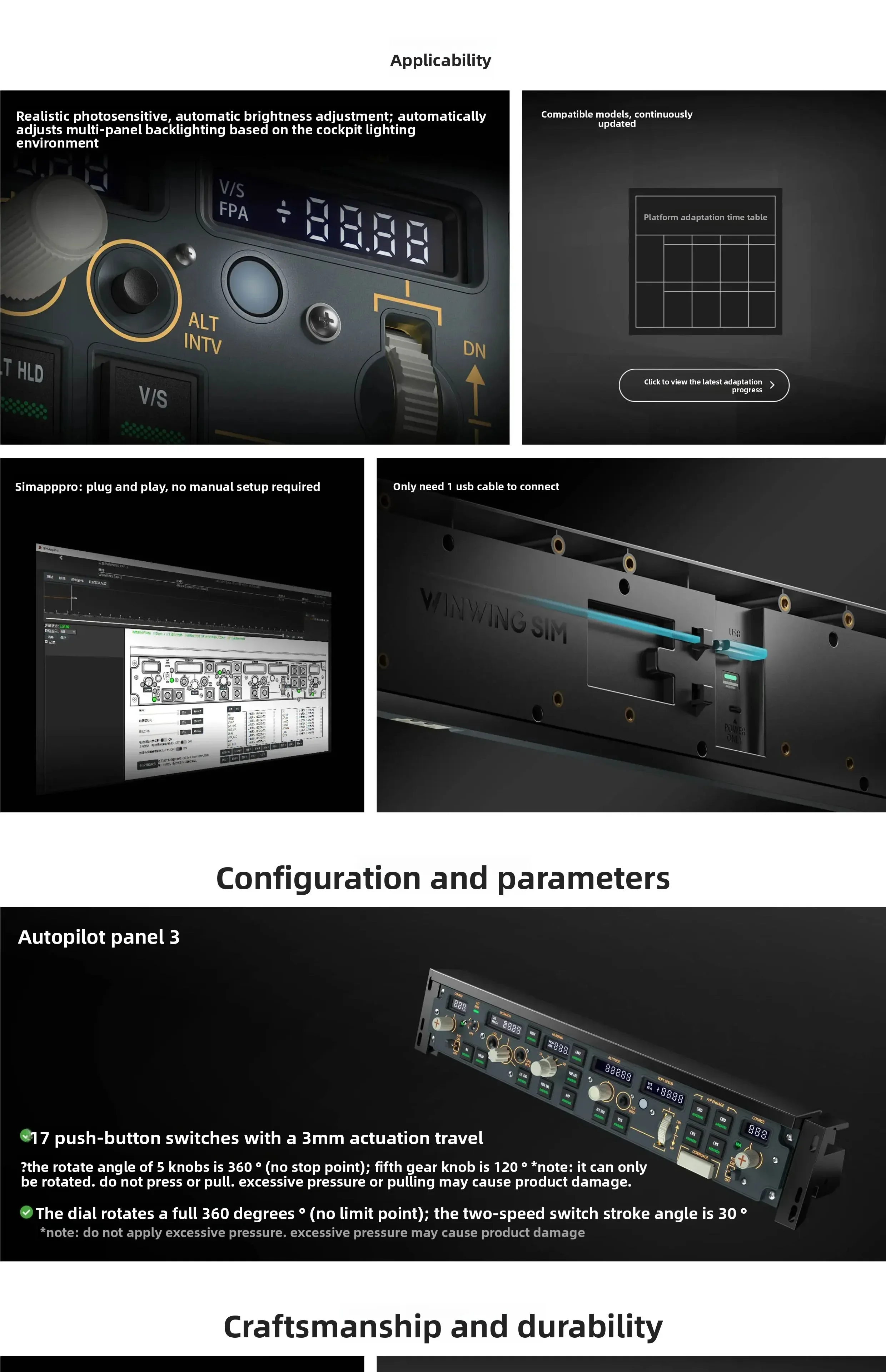 WINWING Standard Version PAP3 Flight Simulation Game Control Panel with Auto Throttle Switch Support for X-Plane MSFS
WINWING Standard Version PAP3 Flight Simulation Game Control Panel with Auto Throttle Switch Support for X-Plane MSFS